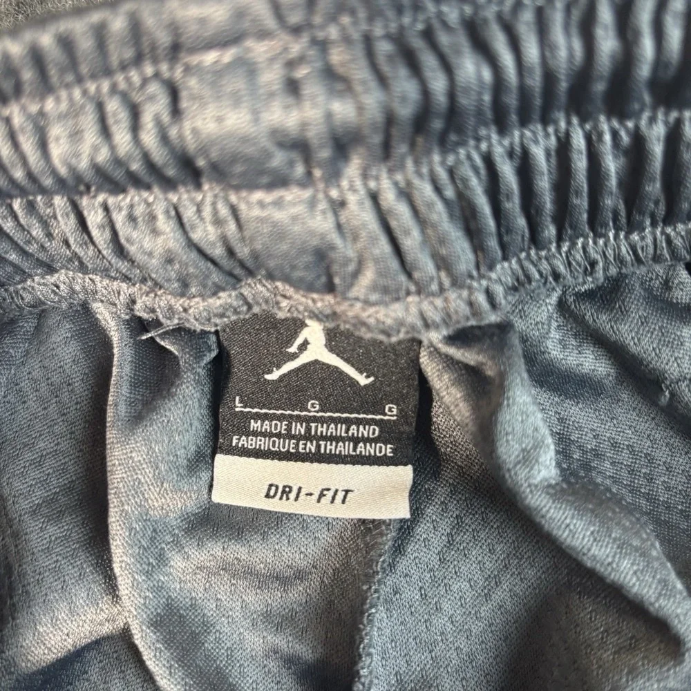 Jordan Basketball‎ Shorts Men's Large Gray Blue Dri-Fit Jumpman Logo Athletic